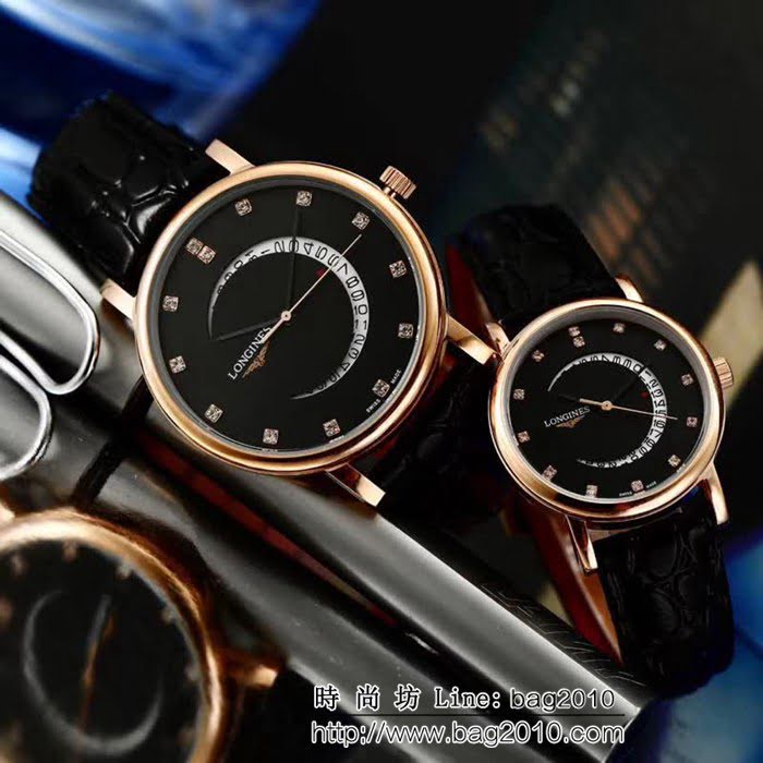 LONGINES浪琴 精鋼表殼石英機芯 情侶對表 WSS0237